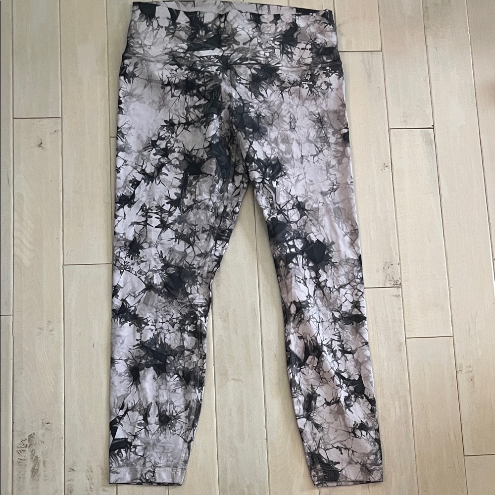 lululemon athletica wunder under HR Shibori Tie-Dye Leggings 10